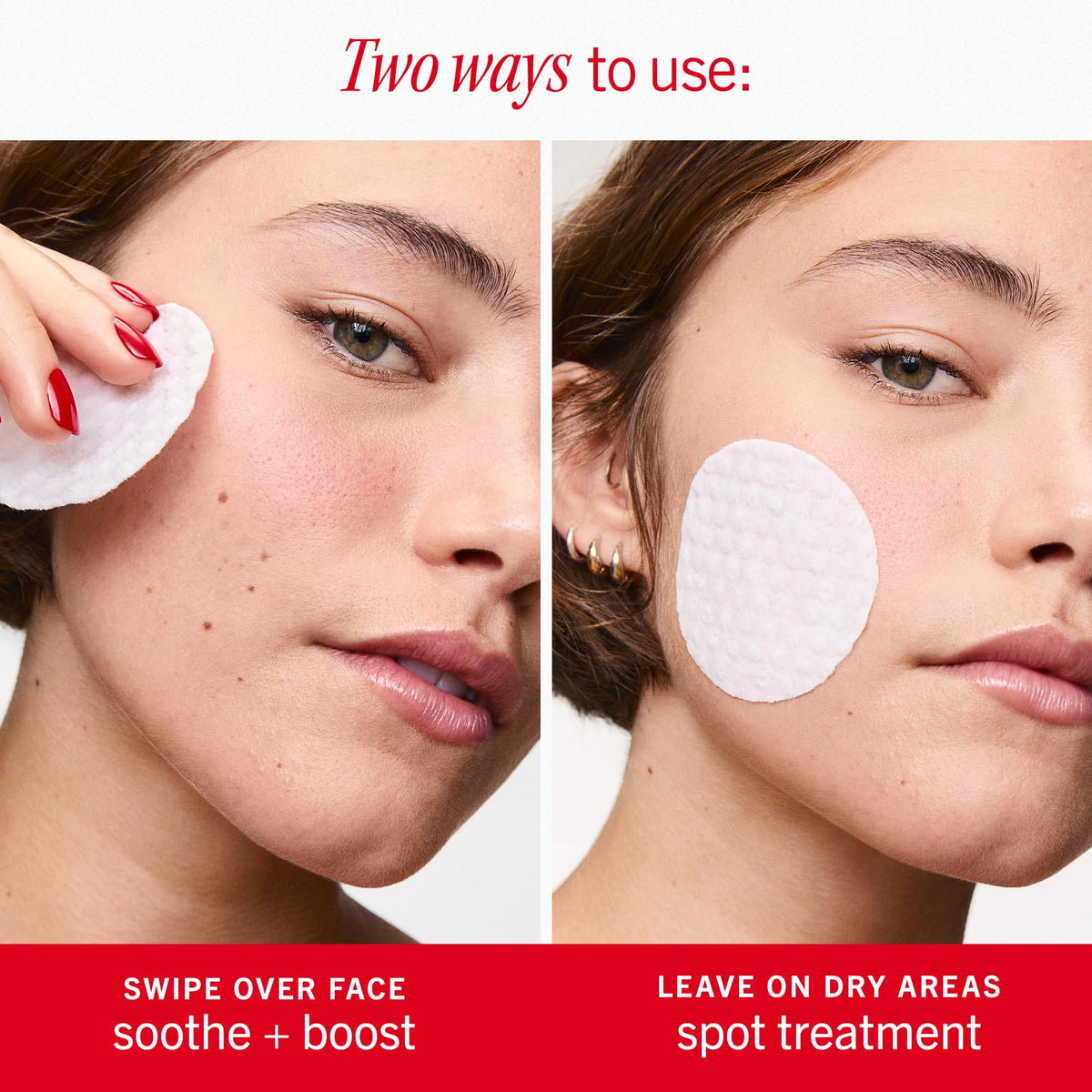 First Aid Beauty Ultra Repair Hydrating Pillow Pads on a bathroom counter