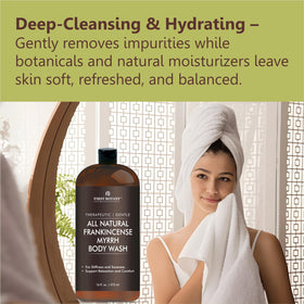 First Botany All Natural Body Wash 16 fl oz back view