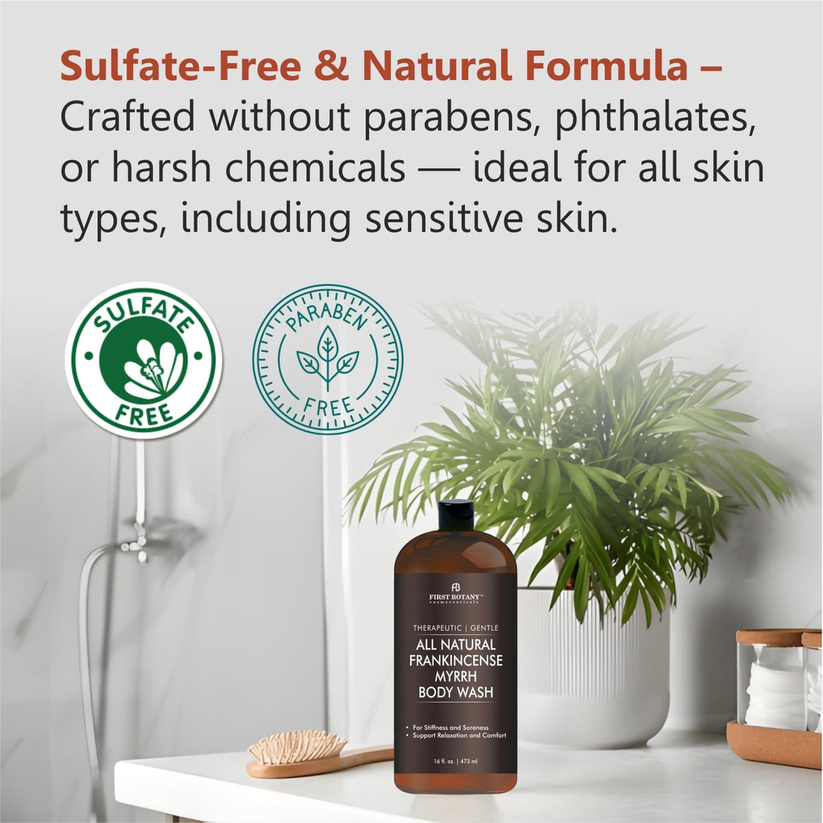 First Botany All Natural Body Wash 16 fl oz side view