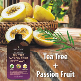 First Botany Body Wash 16 fl oz Passion Fruit in a shower setting