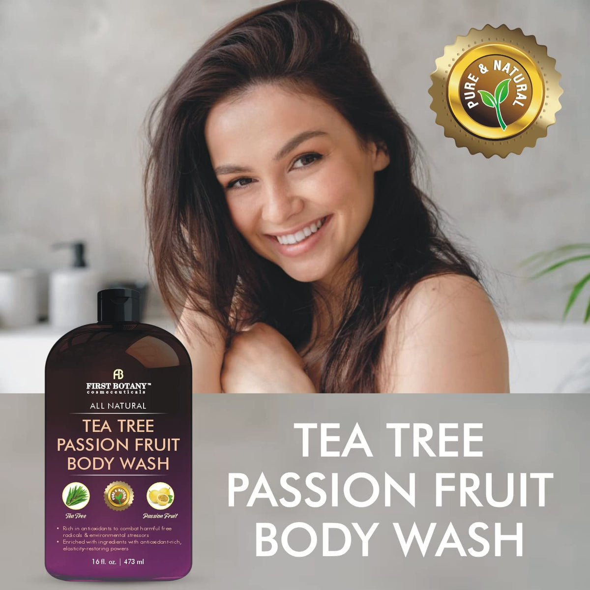 First Botany Body Wash 16 fl oz Passion Fruit side view