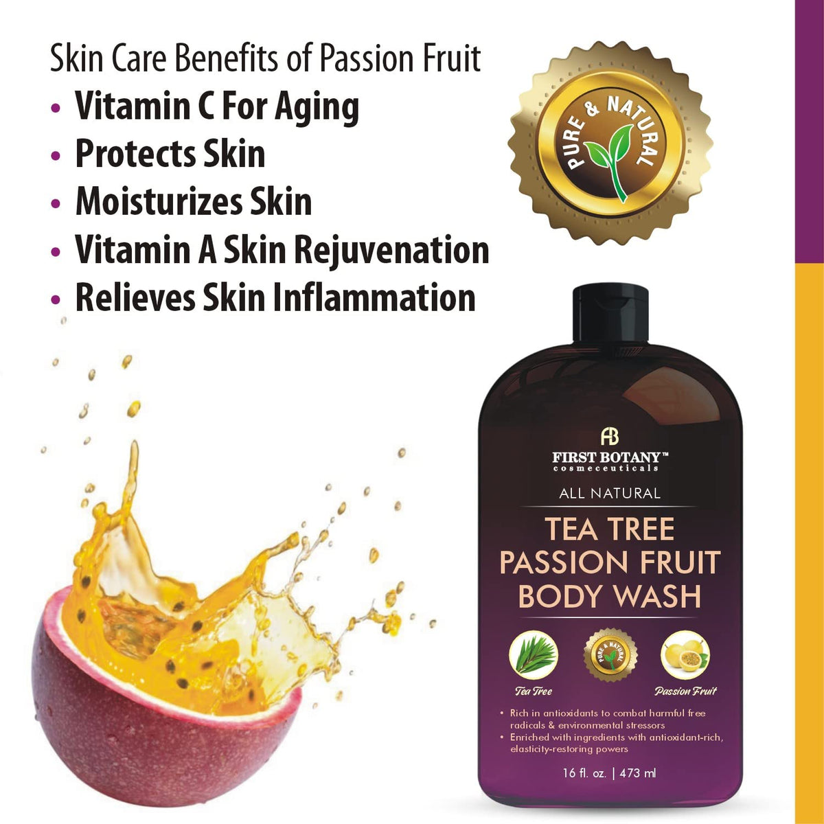 First Botany Body Wash 16 fl oz Passion Fruit with ingredients