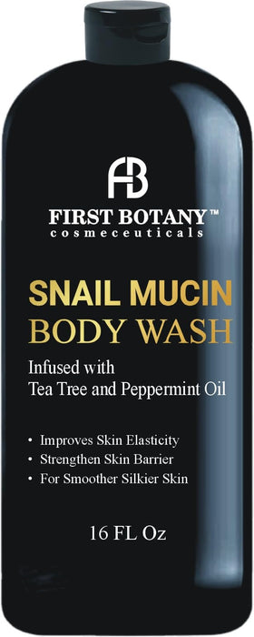 First Botany Body Wash 16 fl oz with snail mucin and tea tree oil front view
