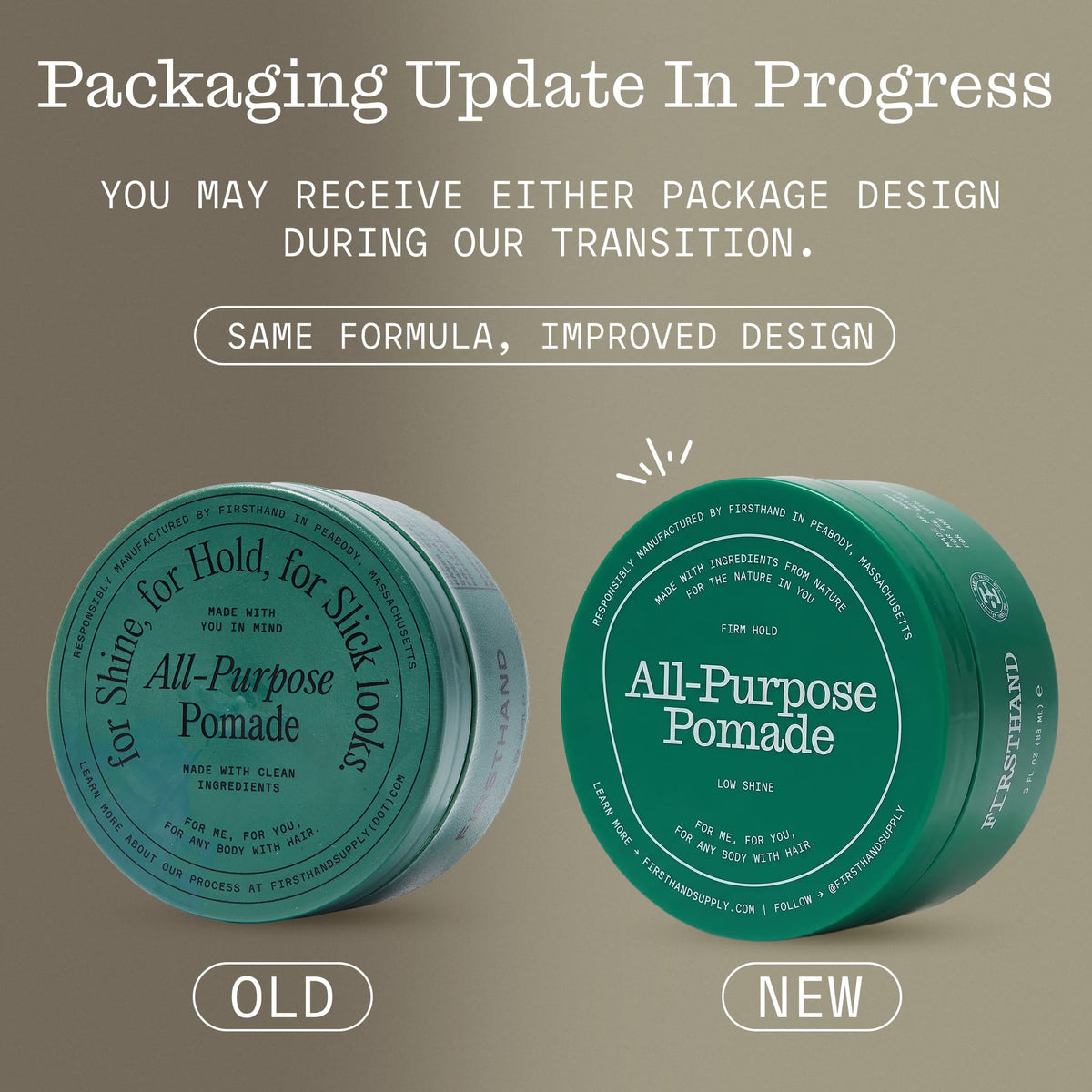 Firsthand All-Purpose Hair Pomade 3oz packaging