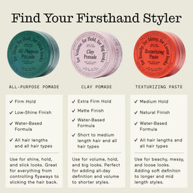 Firsthand All-Purpose Hair Pomade on grooming table