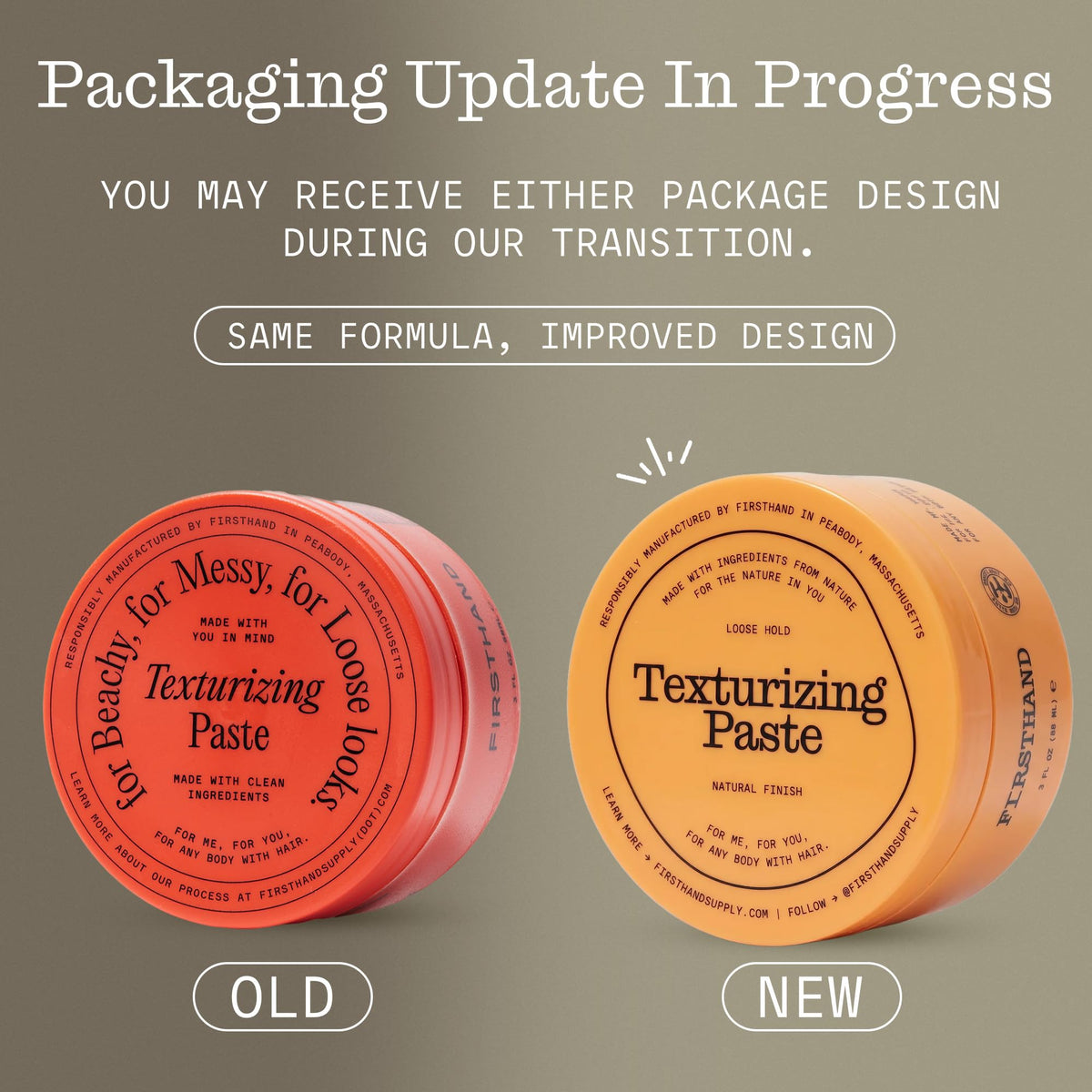 Firsthand Texturizing Paste 3oz showing texture on hand