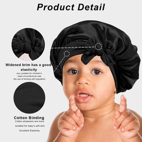 FIRSTPELLA Kids Silk Bonnet in light blue front view