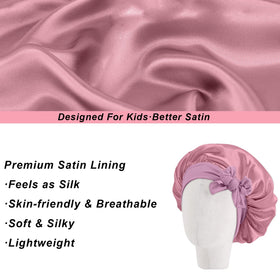 FIRSTPELLA Kids Silk Bonnet in playful hot pink
