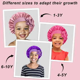 FIRSTPELLA Kids Silk Bonnet in vibrant rose gold