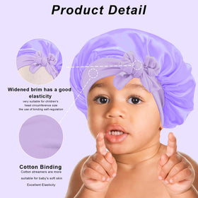 FIRSTPELLA Kids Silk Satin Bonnet in gold, back view