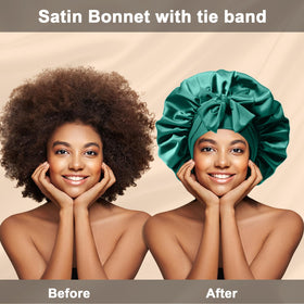 FIRSTPELLA Silk Hair Bonnet adjustable tie band