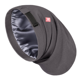 Fittia Large Satin Bonnet for Men front view in grey