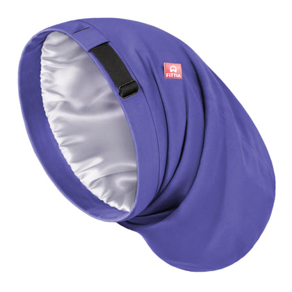 Fittia Large Satin Bonnet for Men in dark blue front view