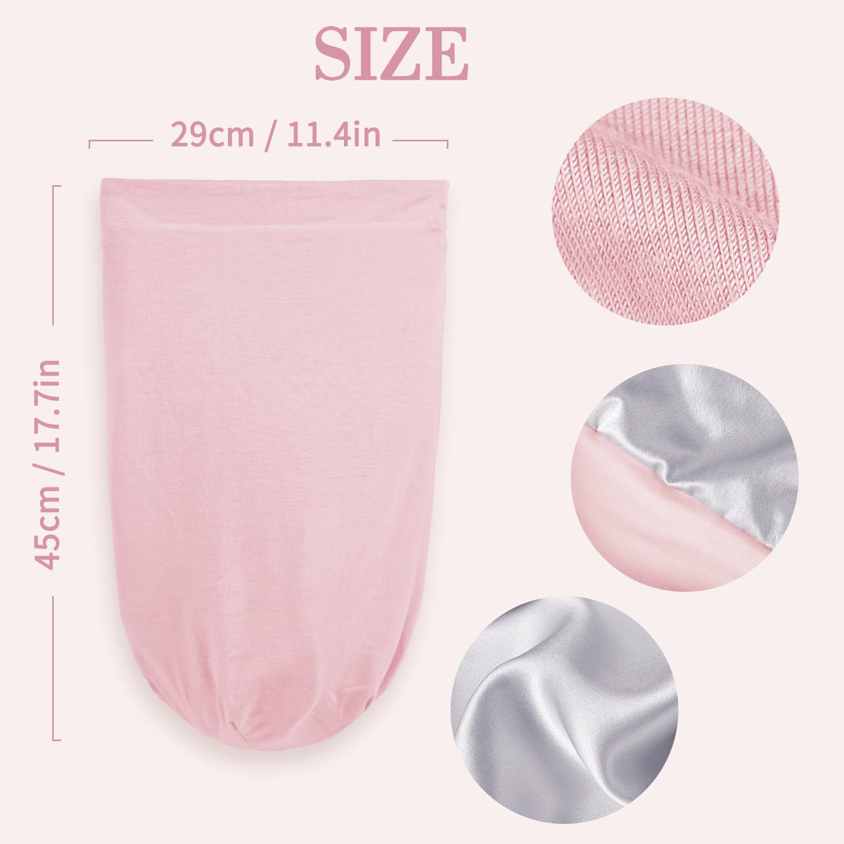 Fittia Long Satin Bonnet in a lifestyle setting