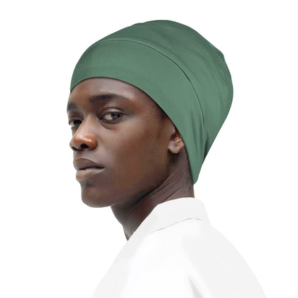 Fittia Satin Hair Bonnet Military Green front view