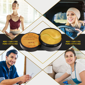 Fivewan 24k Gold Under Eye Patches in a beauty routine setting