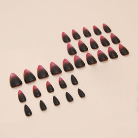 FJSMTOPl package contents including 24 press on nails and accessories