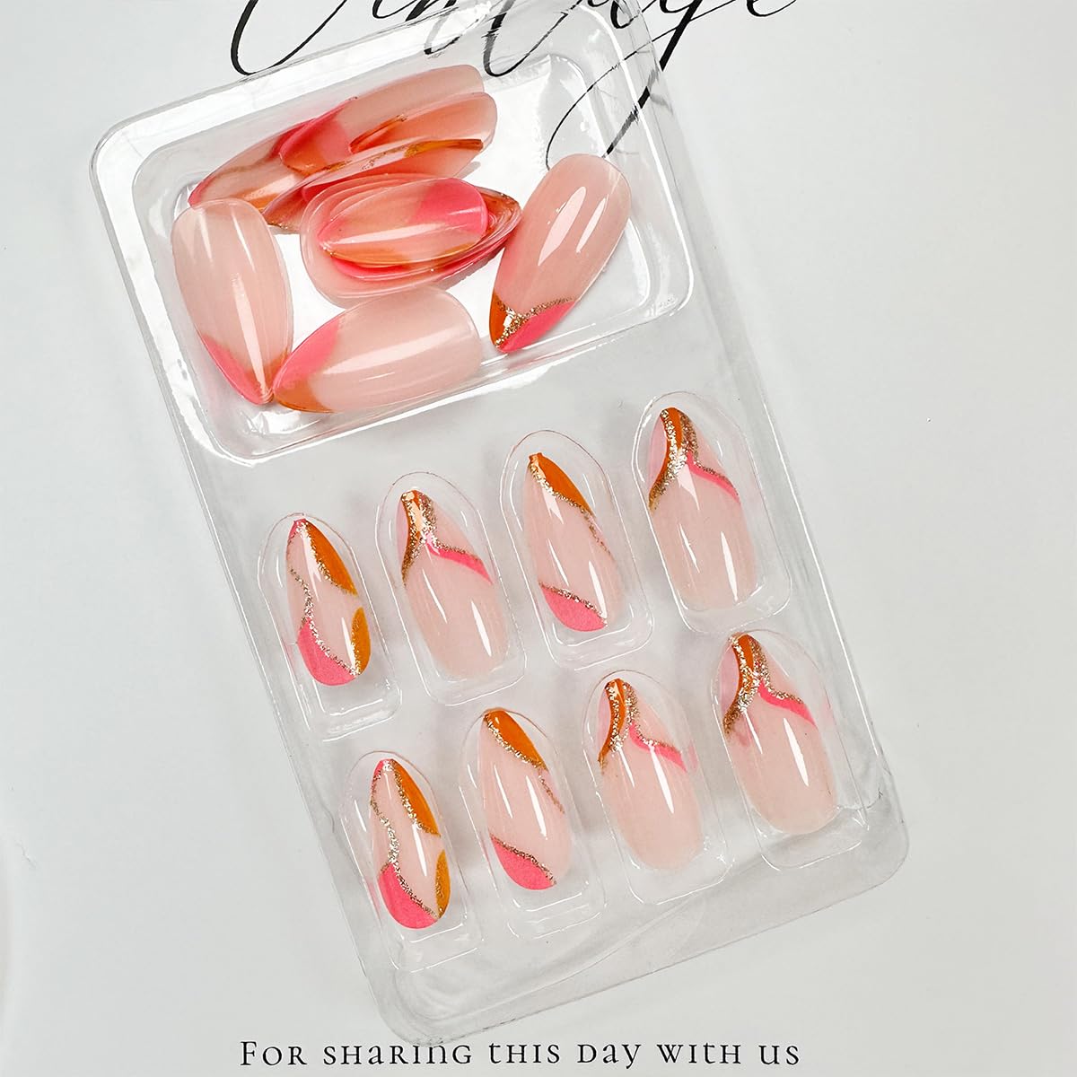 FJSMTOPl press on nails applied on hands