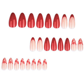 FJSMTOPl Valentine's Day nails worn on hands