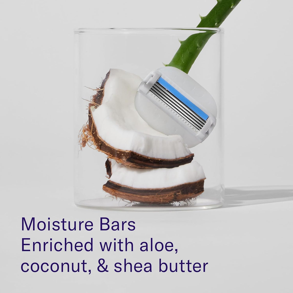 Flamingo Moisture Plus Razor Blade Refills with aloe and coconut ingredients