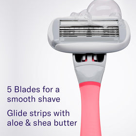 Flamingo razor handle with ergonomic design and no-slip grip