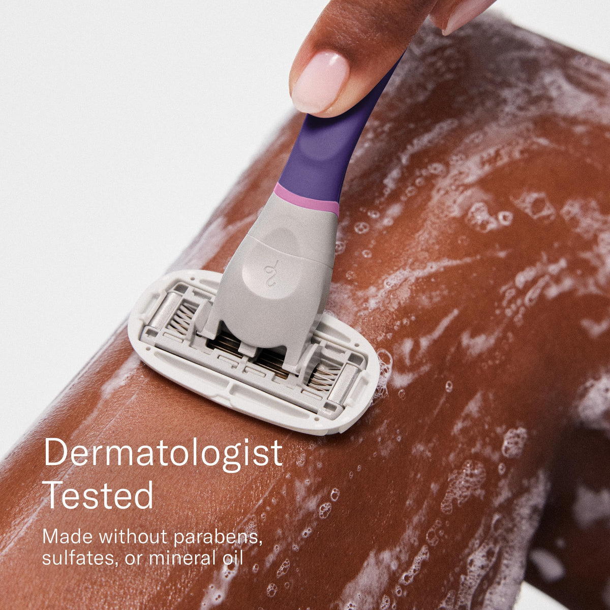 Flamingo razor handle with ergonomic grip and sleek design