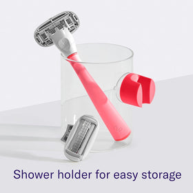 Flamingo shaving kit including shower holder and refills