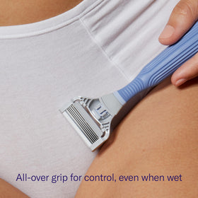 Flamingo Women's Pubic Razor Refill Cartridges with Pubic Exfoliating Shave Gel