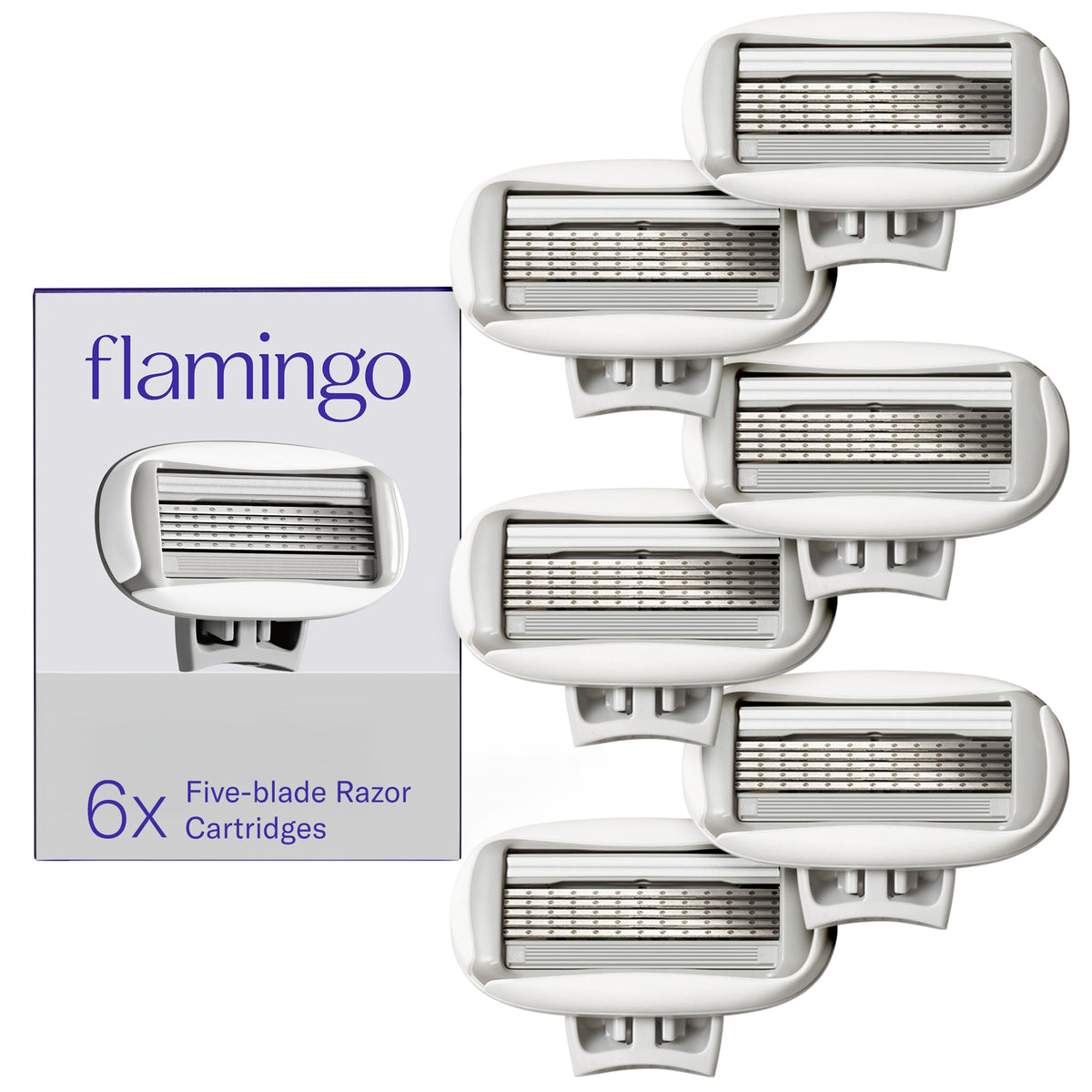 Flamingo Women's Razor Blade Refill Cartridges 6 Count packaging front view