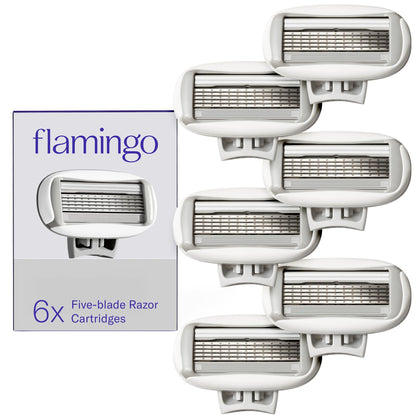 Flamingo Women's Razor Blade Refill Cartridges 6 Count packaging front view