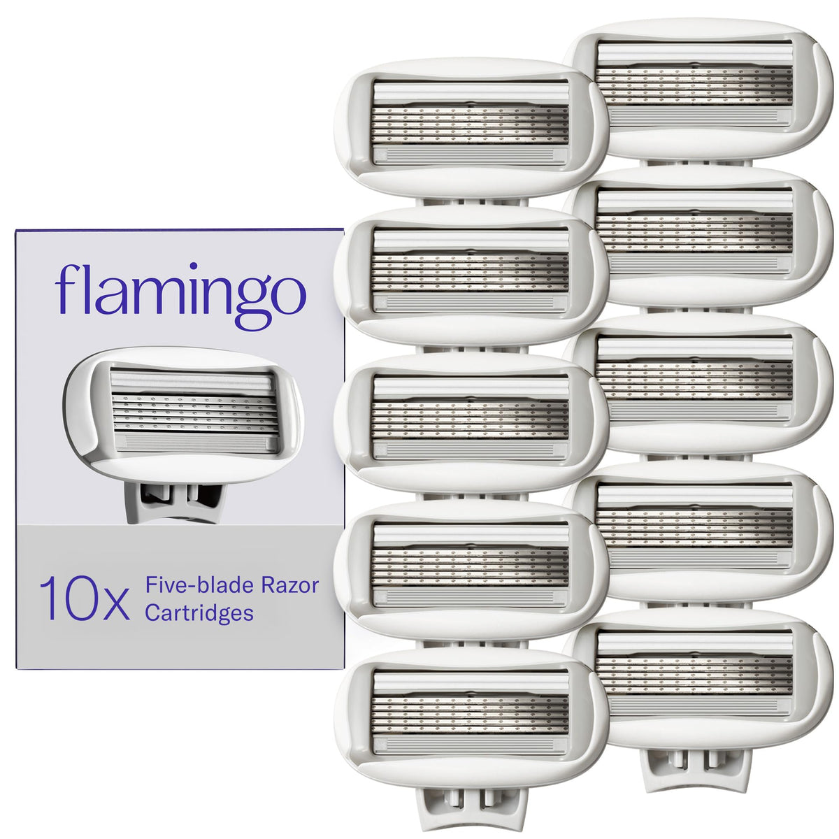 Flamingo Women's Razor Blade Refills 10 Count packaging front view