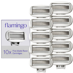 Flamingo Women's Razor Blade Refills 10 Count packaging front view
