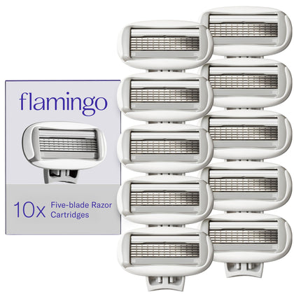 Flamingo Women's Razor Blade Refills 10 Count packaging front view