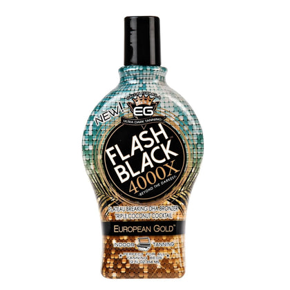 Flash Black Indoor Tanning Lotion 4000X 12oz front view