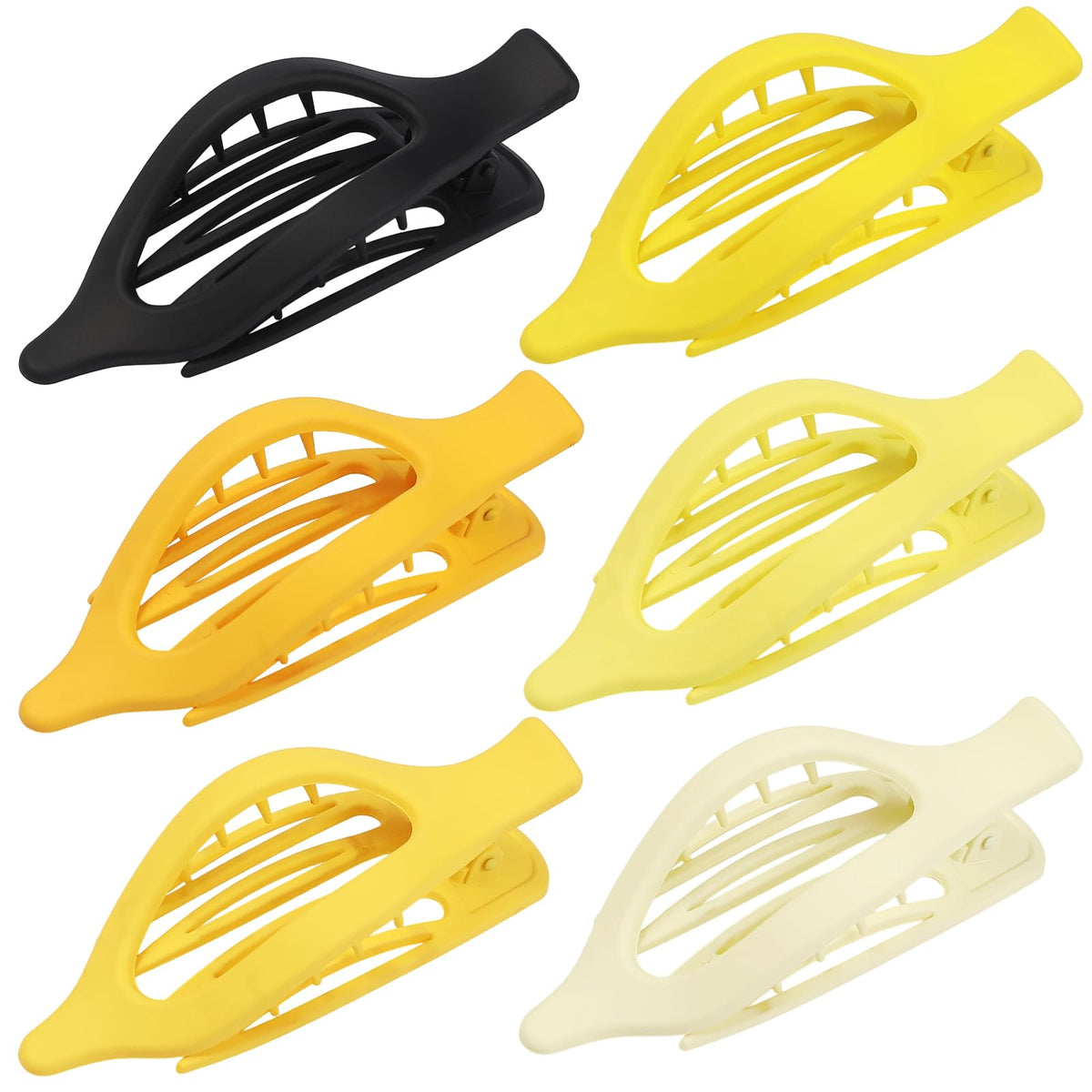 Flat Hair Clip showing secure grip on thick hair