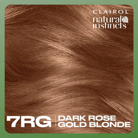 Flat lay of Clairol Natural Instincts hair dye kit on a bathroom counter