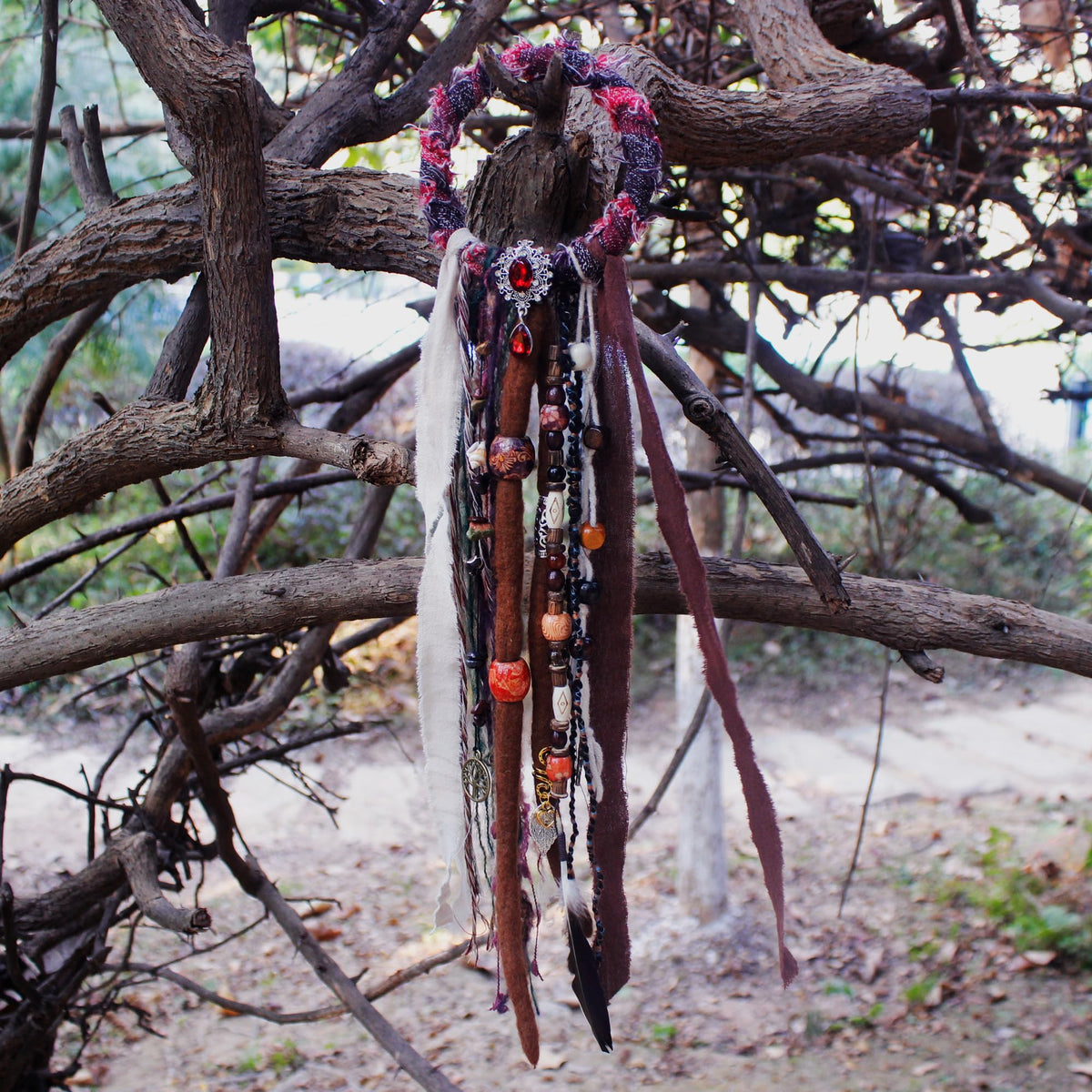 Flat lay of multiple dreadlock hair ties in different colours