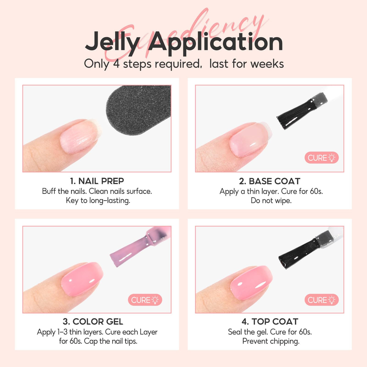 Flat lay of PEACECOLOR gel nail polishes with nail tools