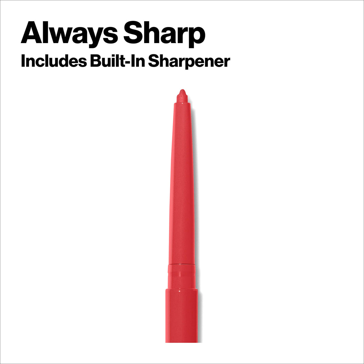 Flat lay of REVLON ColorStay Lip Liner 713 Ruby with lipstick