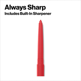 Flat lay of REVLON ColorStay Lip Liner 713 Ruby with lipstick