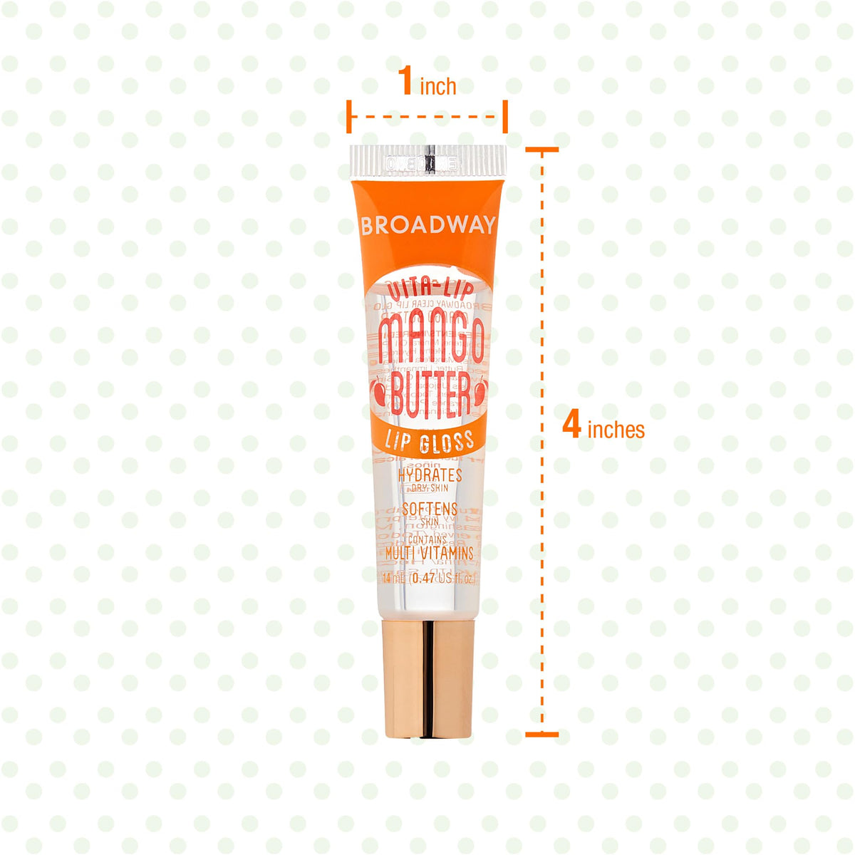 Flat lay of Ruby Kisses Vita-Lip Clear Lip Gloss with other beauty products