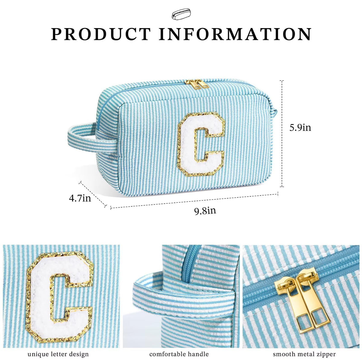 Flat lay of YOOLIFE makeup bag with cosmetics inside