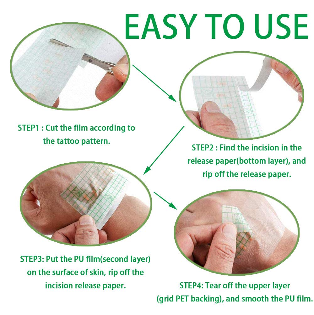 Flatoedu Tattoo Aftercare Bandage Roll packaging side view