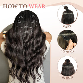 Fliace Clip-in Hair Extensions 4.9 inches wide with 2 clips