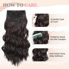 Fliace Clip-in Hair Extensions displayed on a mannequin