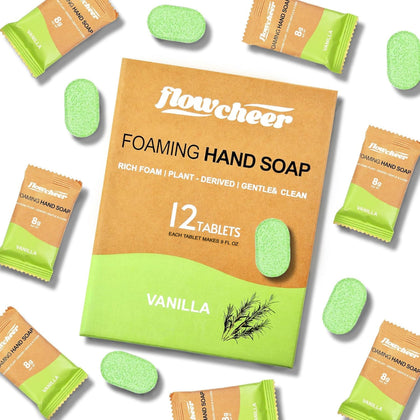 flowcheer Foaming Hand Soap Refill Tablets Vanilla Fragrance front view