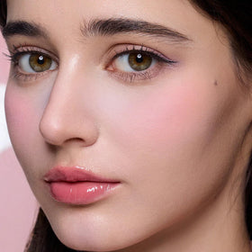 Flower Knows Butterfly Cloud Collar Blush Duo with gold accents on a vanity