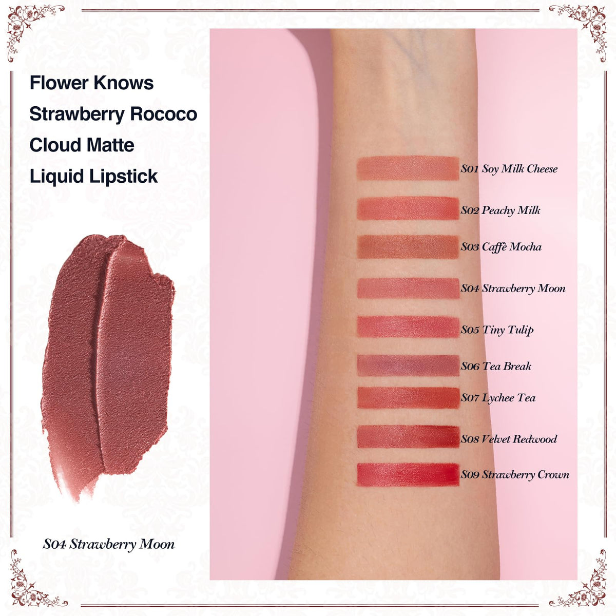 Flower Knows Lip Cream applicator close-up showing precise tip