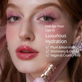 Flower Knows Lip Gloss showing high-shine finish on lips