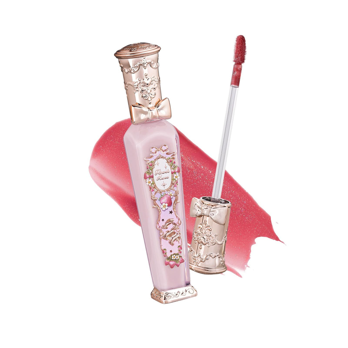 Flower Knows Violet Strawberry Rococo Glowy Lip Gloss in collectible case